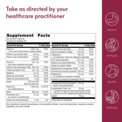 Bariatric Advantage Ultra Multi with Iron capsules being poured into a glass