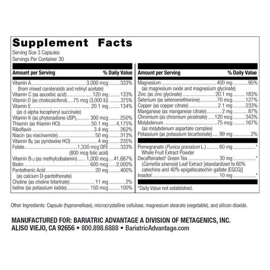 Bottle of Bariatric Advantage Ultra Multi Without Iron