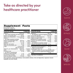 Nutrition facts panel for Bariatric Advantage Ultra Multivitamin with Iron