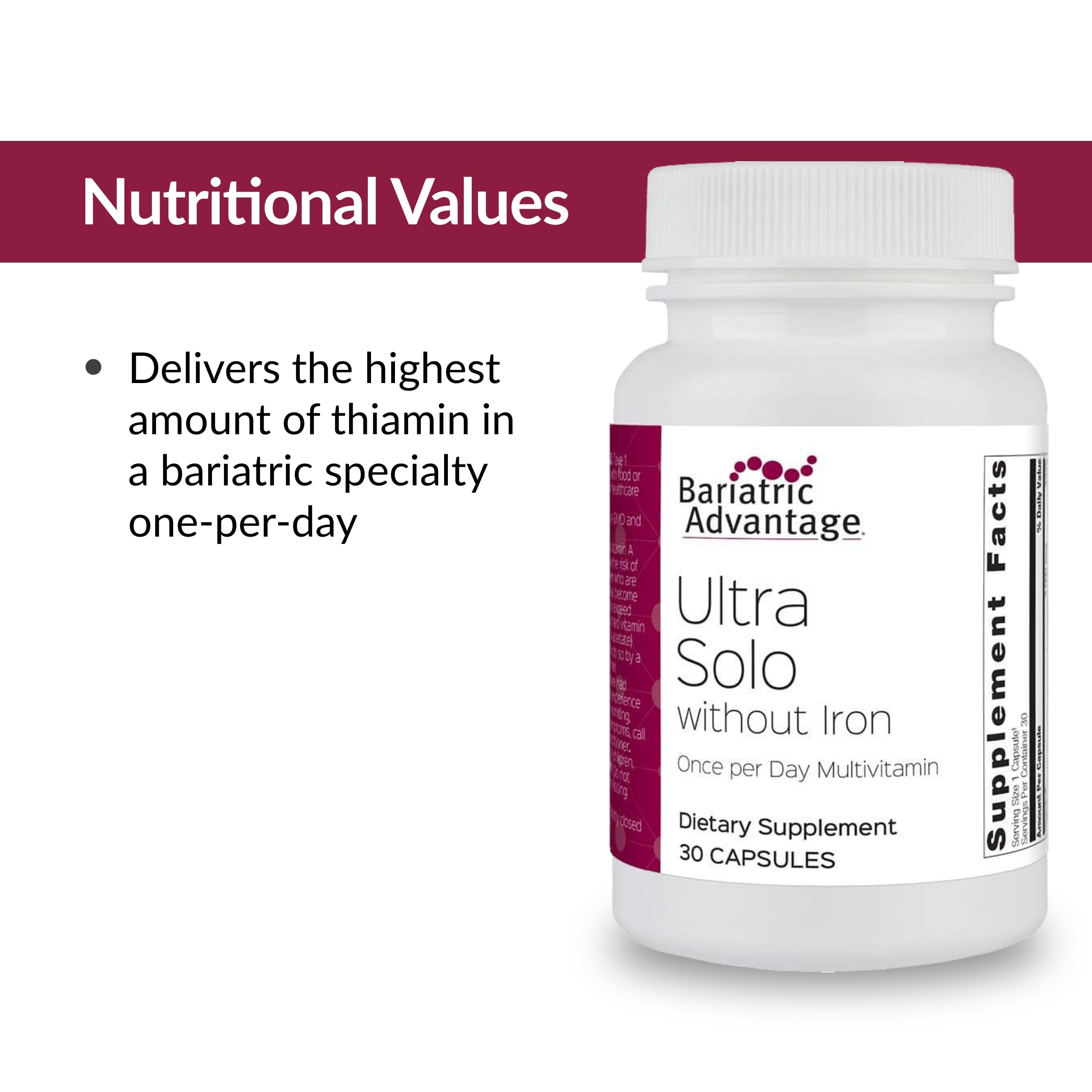 Gluten free Bariatric Advantage Ultra Solo Without Iron packaging