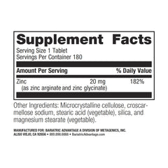 Close-up of zinc chelate tablets