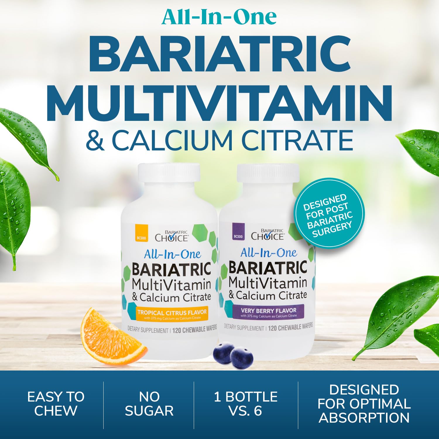 Calcium citrate and minerals graphic from Bariatric Choice multivitamin
