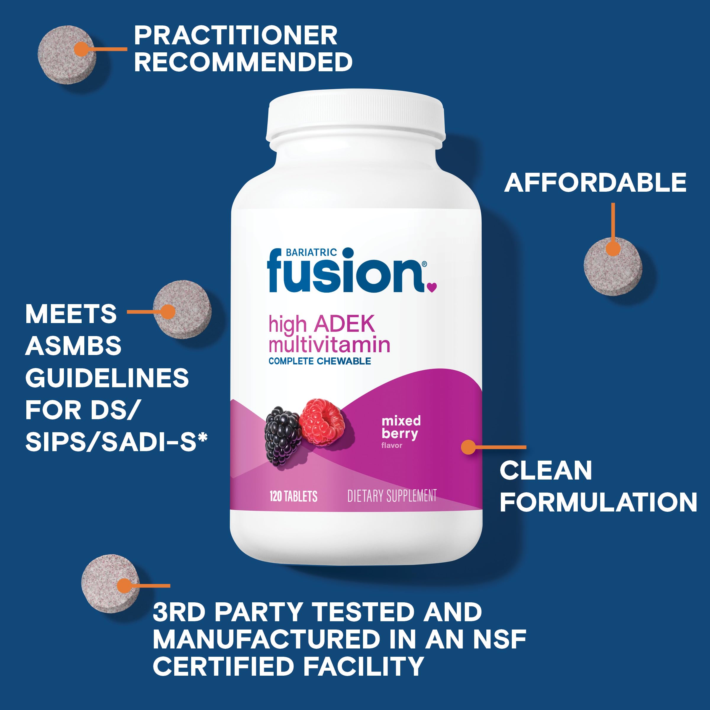 Nutrition and ingredient highlights for bariatric patients, including iron and calcium