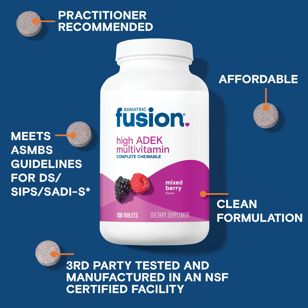 Nutrition and ingredient highlights for bariatric patients, including iron and calcium