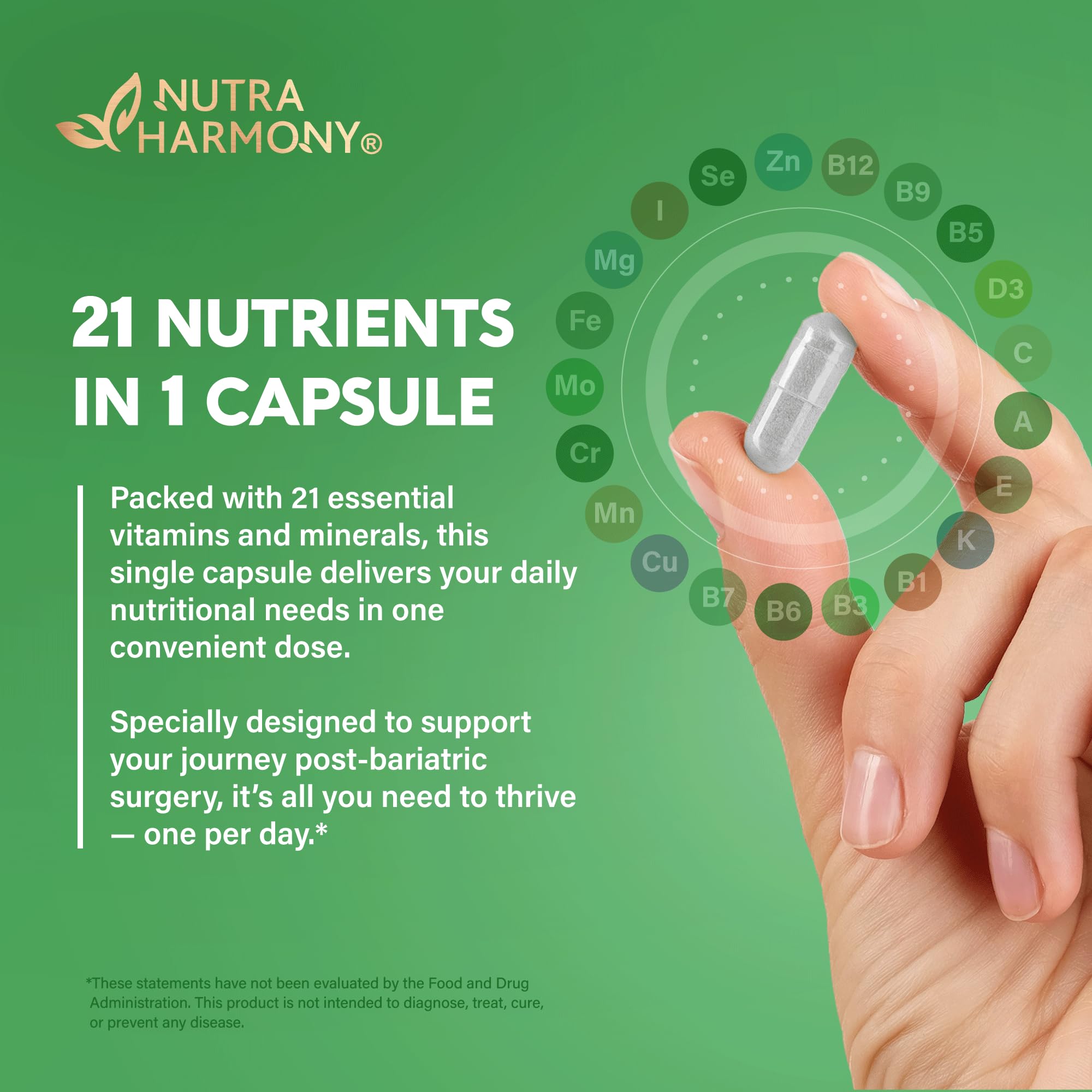 Sugar-free bariatric vitamin bottle