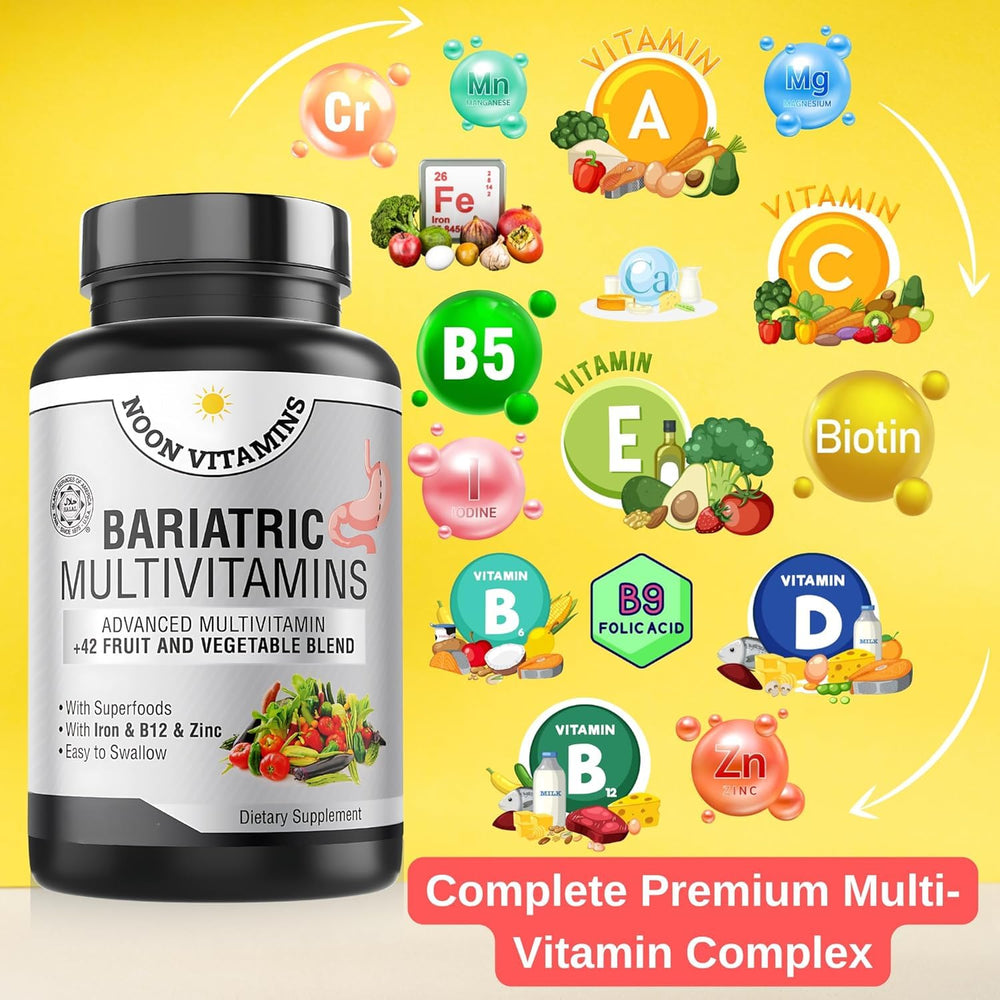 Supplement facts label showing iron and B-vitamins