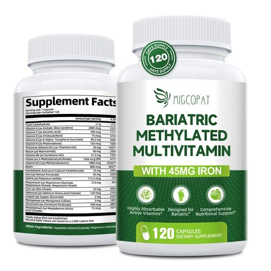 Bariatric multivitamin with iron 45mg bottle – 120 capsules