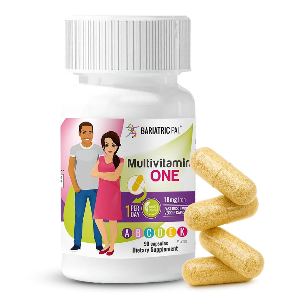 BariatricPal Bariatric Multivitamin One bottle shown for convenient post-surgery nutrition
