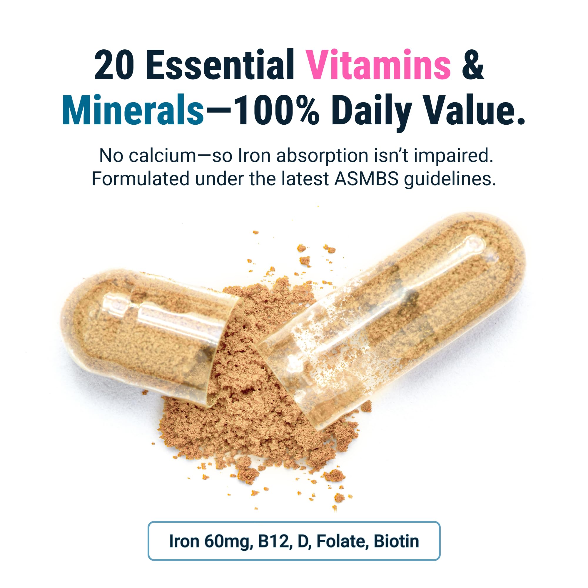 Gluten-free, dairy-free, soy-free BariatricPal Multivitamin ONE capsule