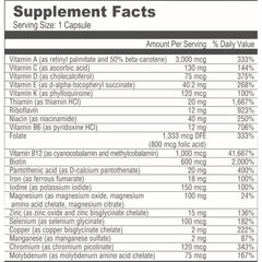 Packaging of BariatricPal Multivitamin ONE 30-count bottle