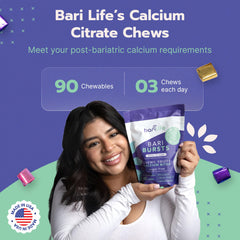 Close-up of BariBurst Lemon Lime chews packaging