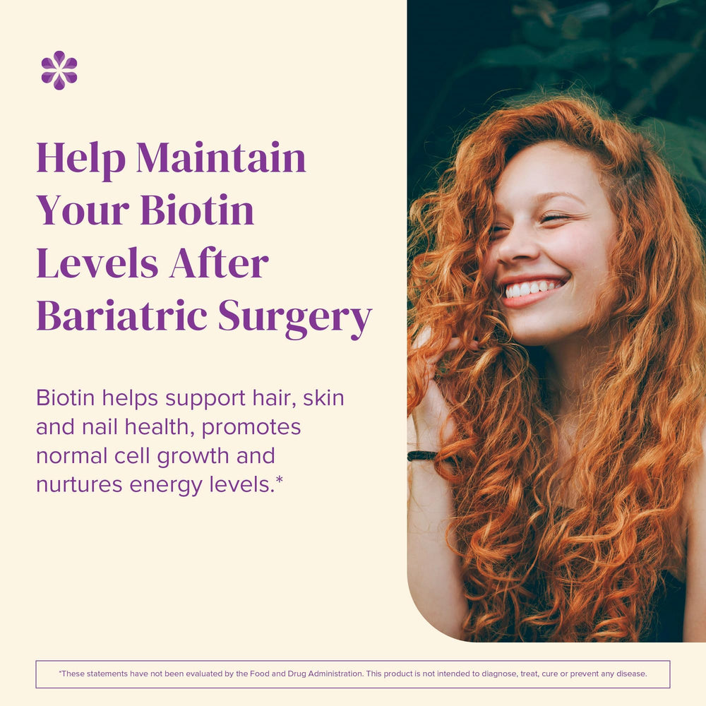 90-tablet bottle packaging for BariMelts Biotin 5000mcg