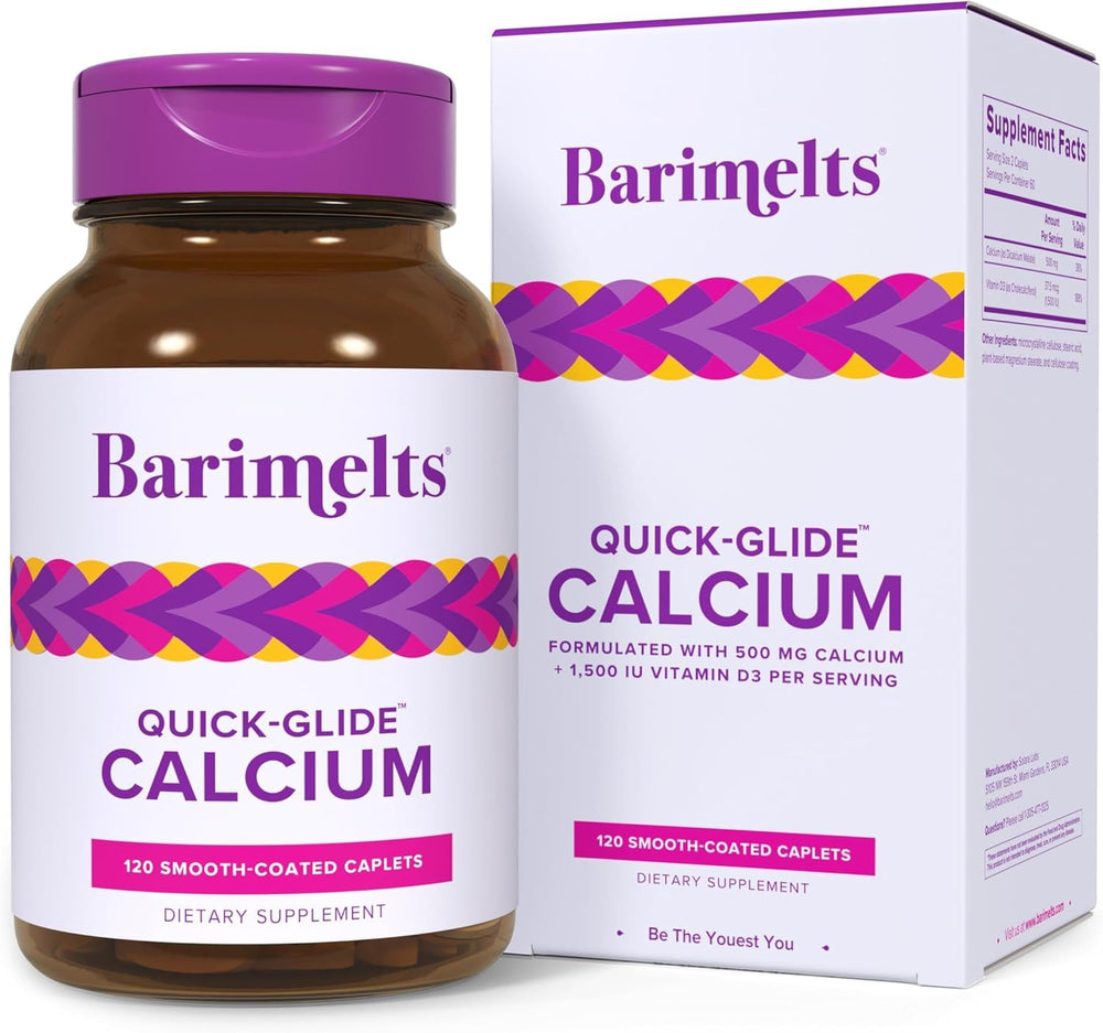 Barimelts Quick-Glide Calcium caplets – 500 mg calcium per serving