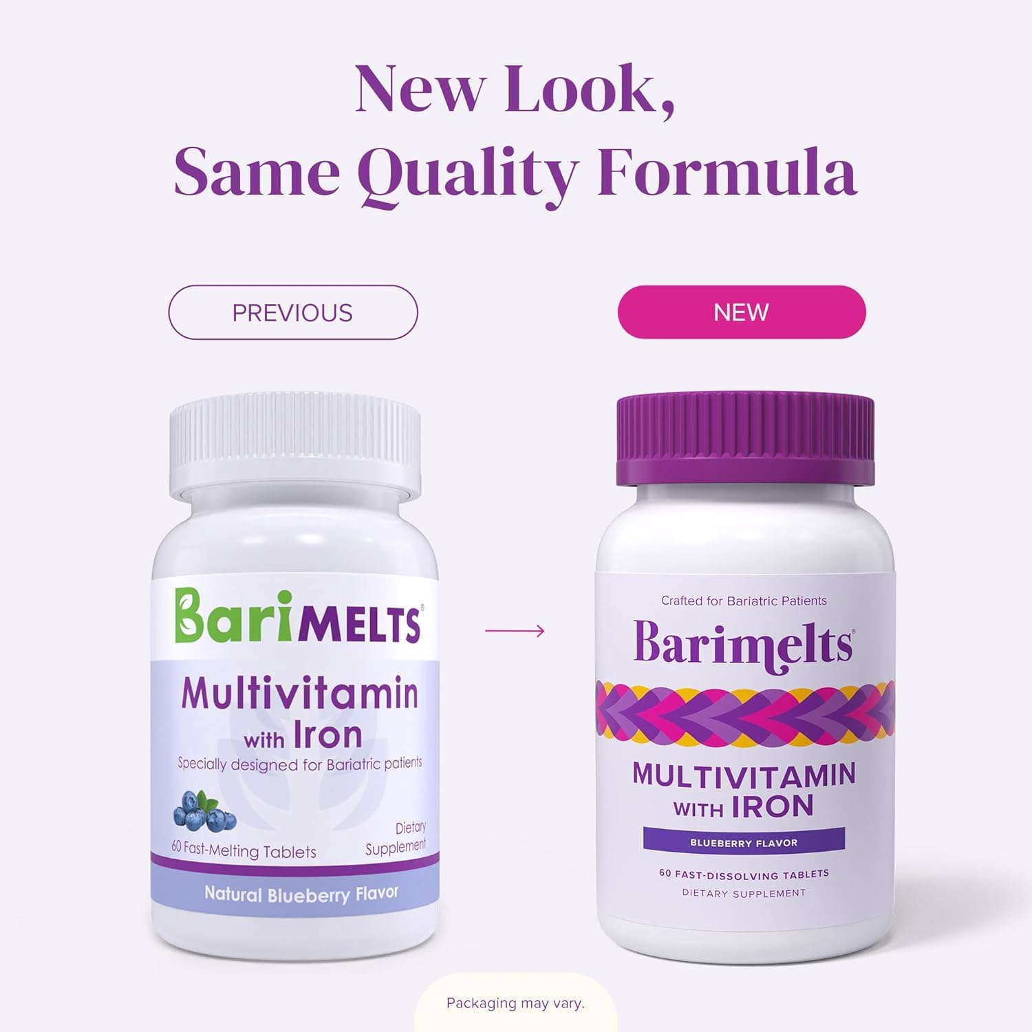 Sugar-free, gluten-free, dairy-free BariMelts ingredients