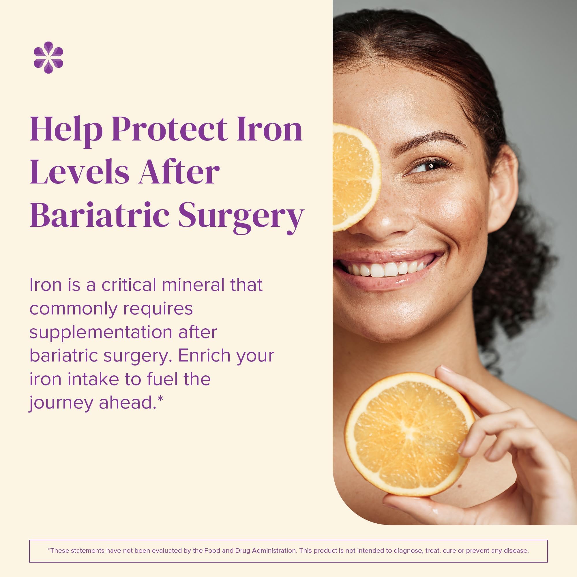 Barimelts iron labeling highlighting sugar-free, gluten-free, dairy-free