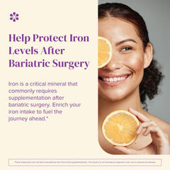 Barimelts iron labeling highlighting sugar-free, gluten-free, dairy-free