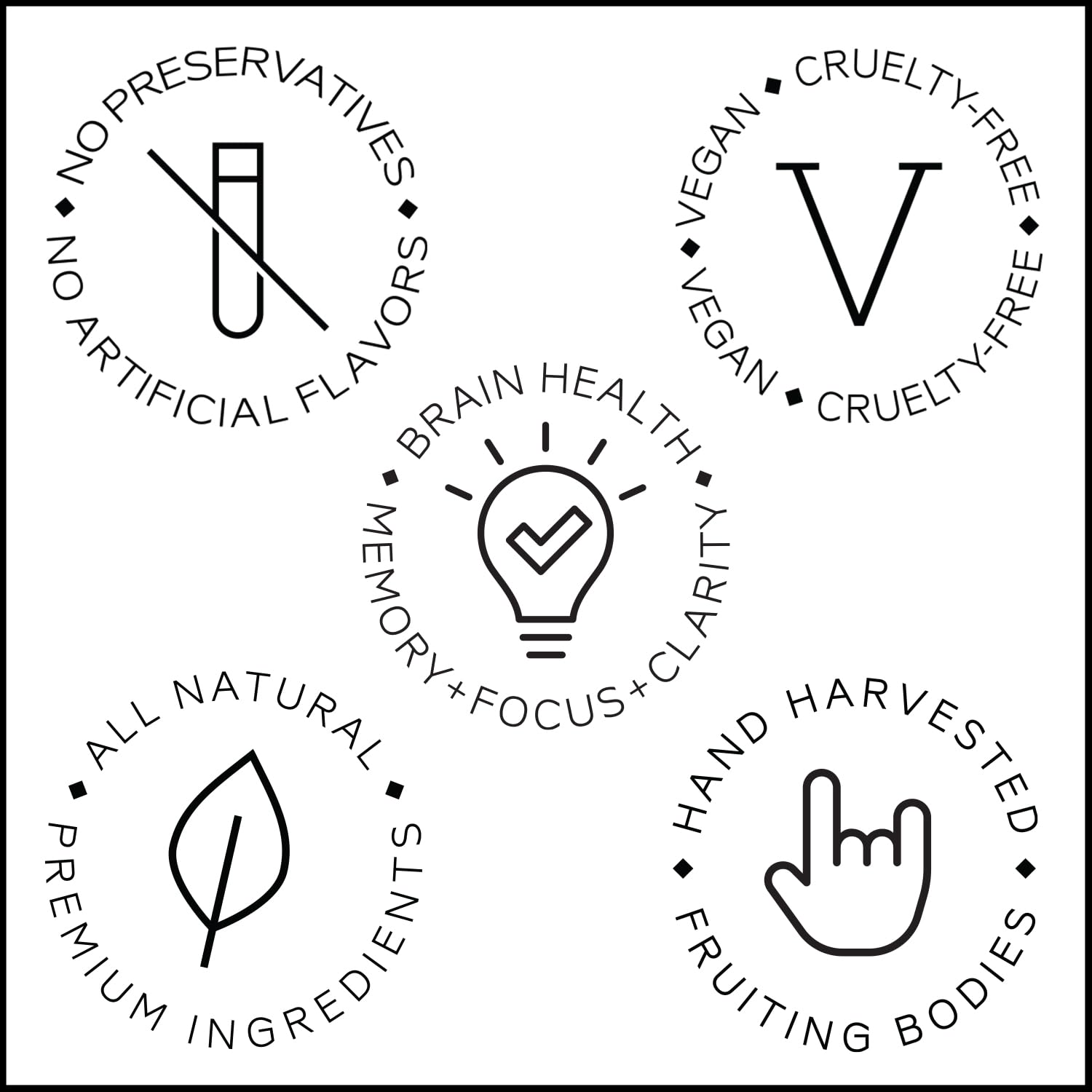 Icon indicating vegan and sugar-free formulation