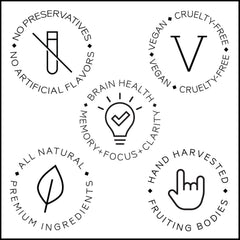 Icon indicating vegan and sugar-free formulation