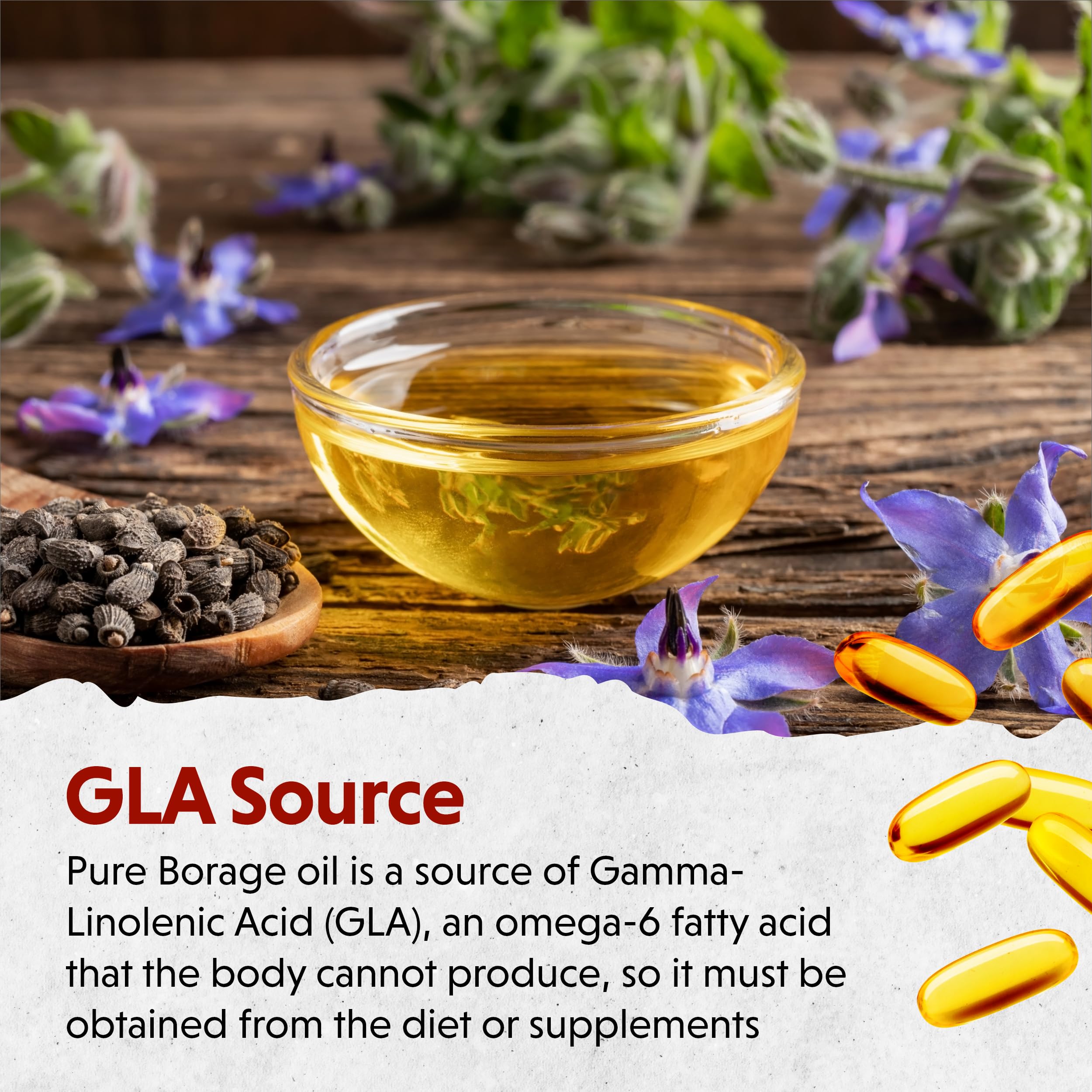 Barlean's Borage Oil Softgels label close-up