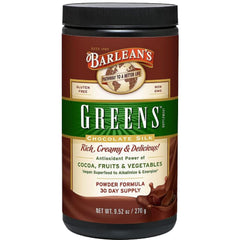 Barlean's Chocolate Greens Powder front 9-52-oz