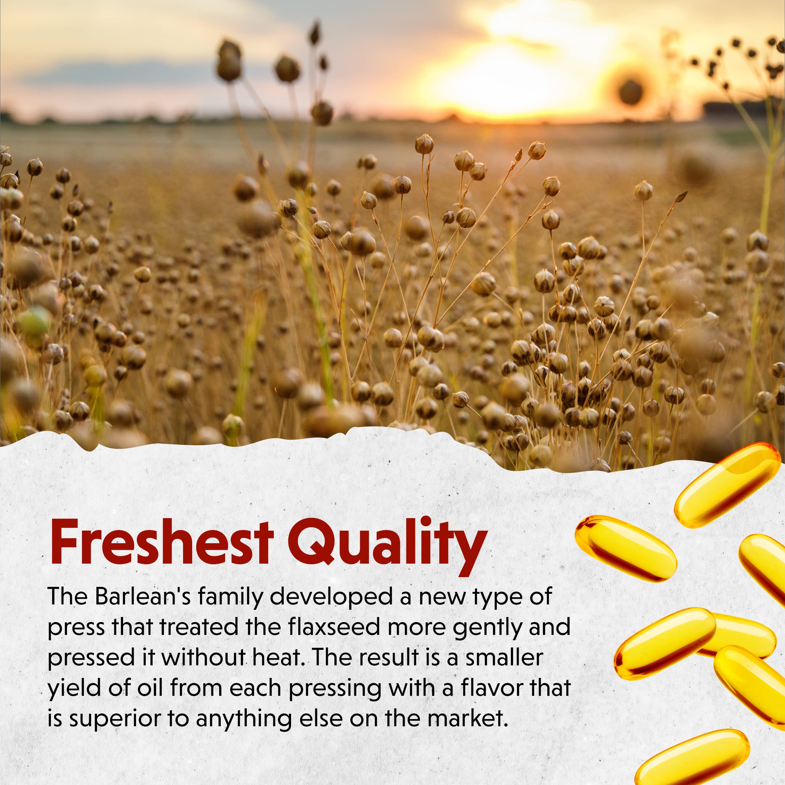 Cold-pressed flaxseed oil softgels packaging