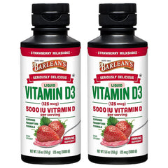 Barlean's Vitamin D3 Liquid 5000 IU Pack of 2 front bottle view