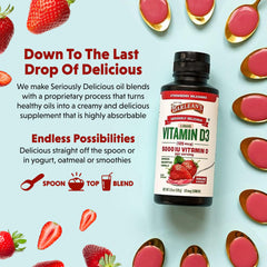 Nutrition facts panel for Barlean's Vitamin D3 Liquid