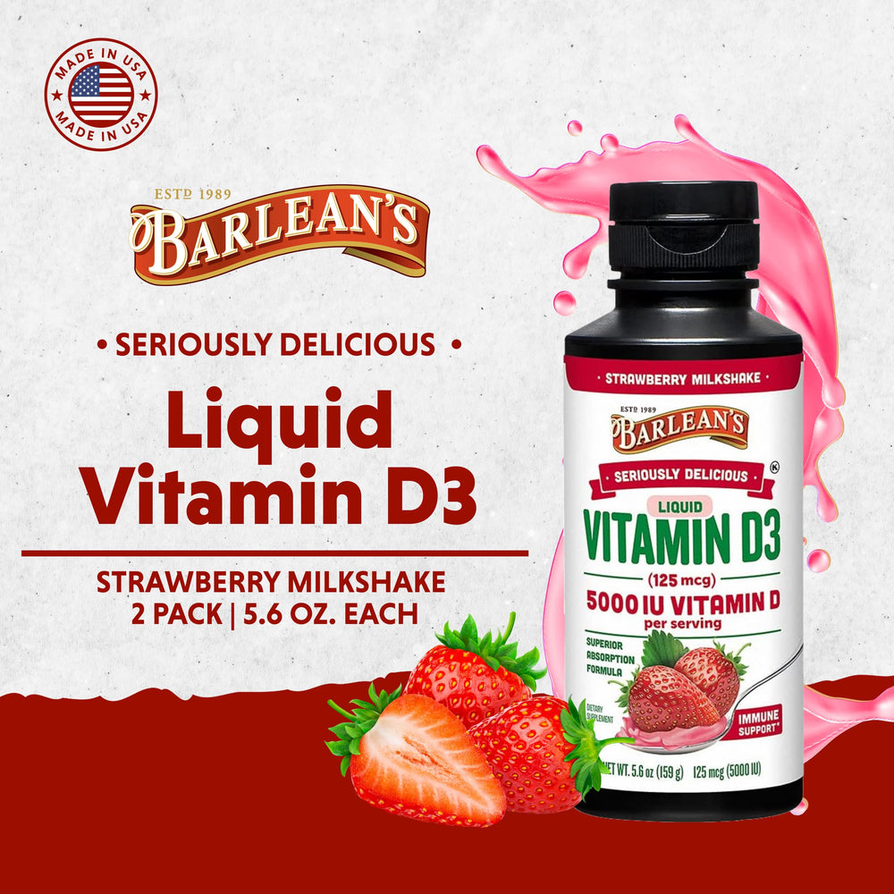 Barlean's D3 Liquid pack side view