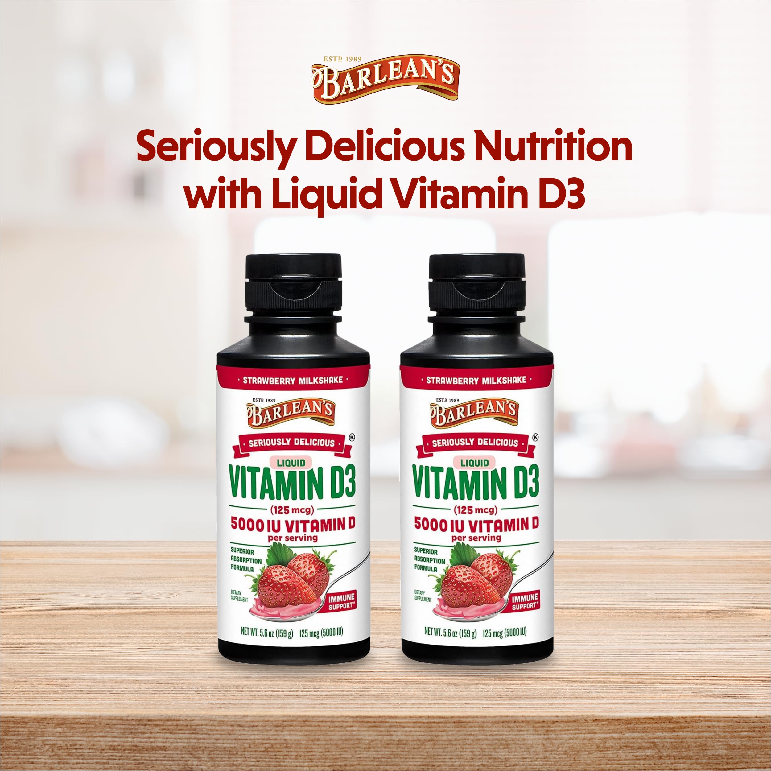 Usage guidance for Barlean's Vitamin D3 Liquid (daily serving)