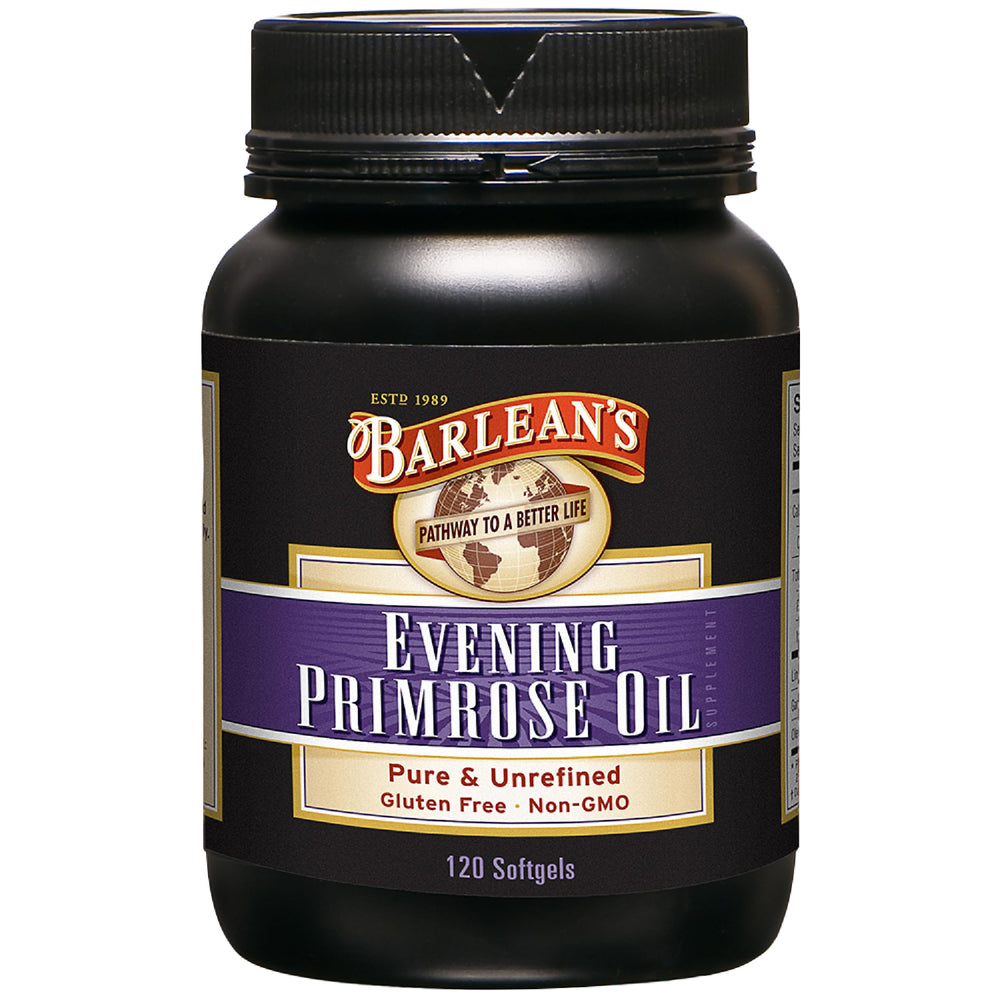 Barlean's Evening Primrose Oil capsules bottle, 120-count