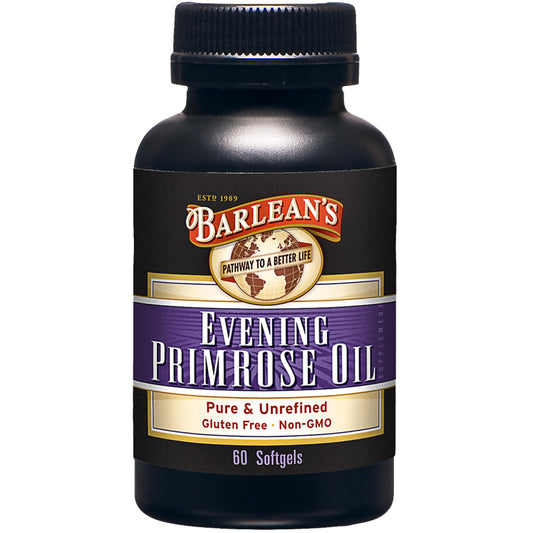 Barlean's Evening Primrose Oil Softgels bottle with 60 softgels