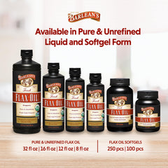 Made in the USA Barlean's flaxseed oil