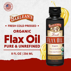 Label showing 7,640 mg ALA Omega-3 per tablespoon