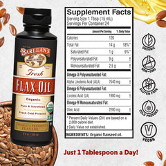 Vegan, gluten-free flaxseed oil supplement