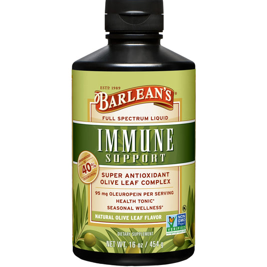 Barlean's Olive Leaf Complex Liquid 16 oz bottle – front view