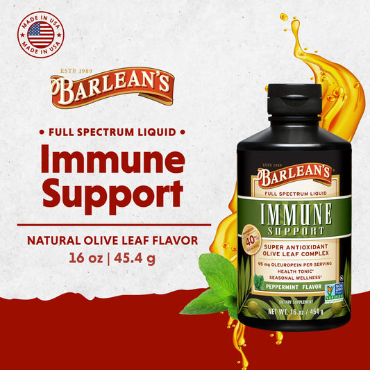Liquid olive leaf extract showing 95 mg oleuropein per tablespoon