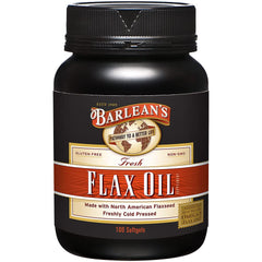 Barlean's Omega 3 6 9 Flaxseed Oil Softgels bottle front
