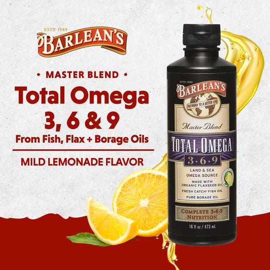 Lemon-flavored omega oil blend bottle label