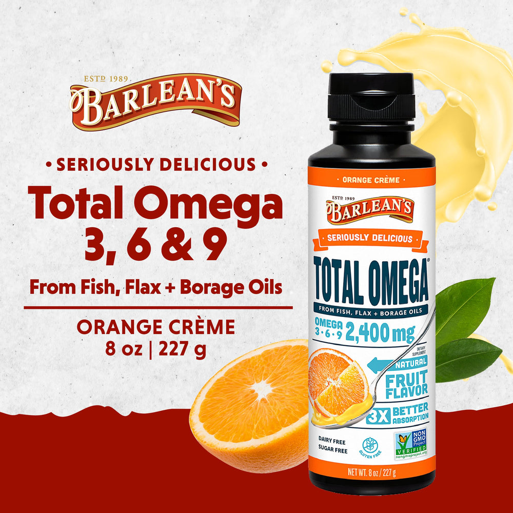 Illustration showing fish oil, flaxseed oil and borage oil ingredients