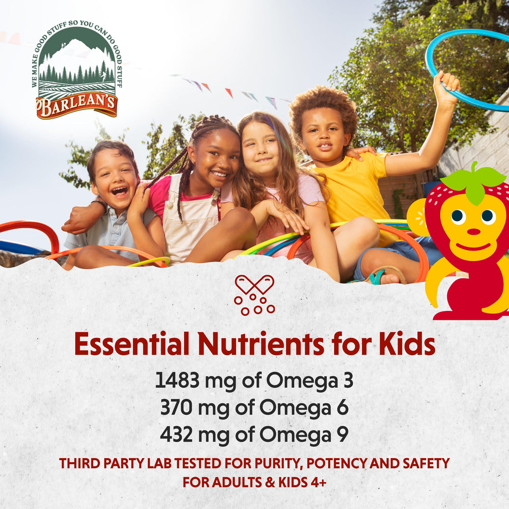 Barlean's Omega Pals kids flaxseed oil 2-pack packaging