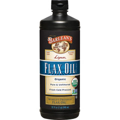 Barlean's Organic Lignan Flaxseed Oil 32 oz bottle