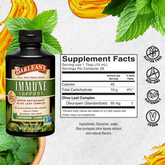 Smooth peppermint flavor and robust profile highlighted in the bottle scene.