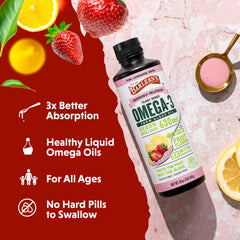 16 oz bottle of Barlean's vegan algae oil omega-3