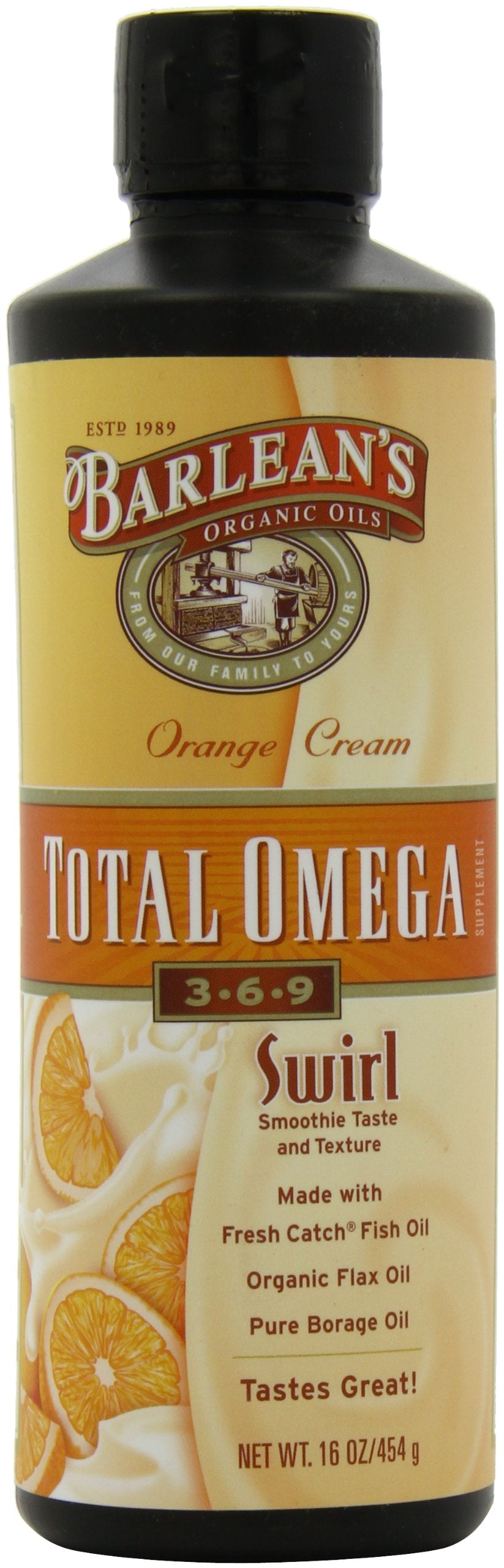 Ingredients: flaxseed oil, borage oil and fish oil for Barlean's Omega 3-6-9