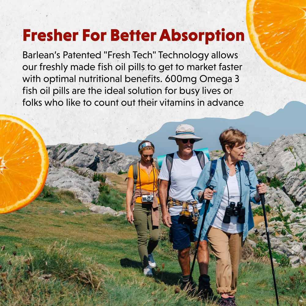 Ultra-purified Barlean's fish oil using Fresh Tech