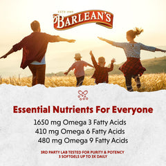 Barlean's USA-made flaxseed oil softgels lifestyle image