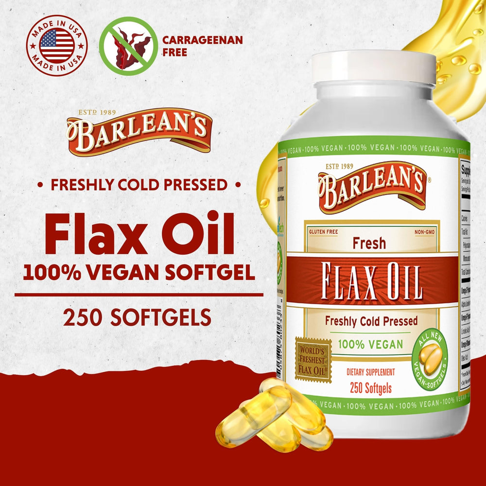 Ingredients: vegan flaxseed oil softgels