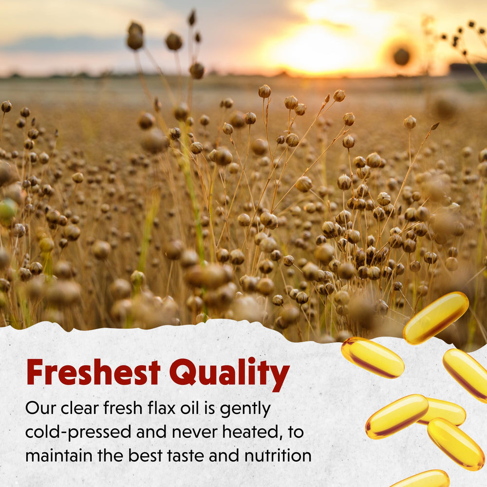 Vegan, gluten-free, non-GMO flaxseeds used in softgels