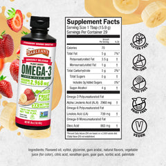 Dietary information and fat content for Barlean's vegan flaxseed oil