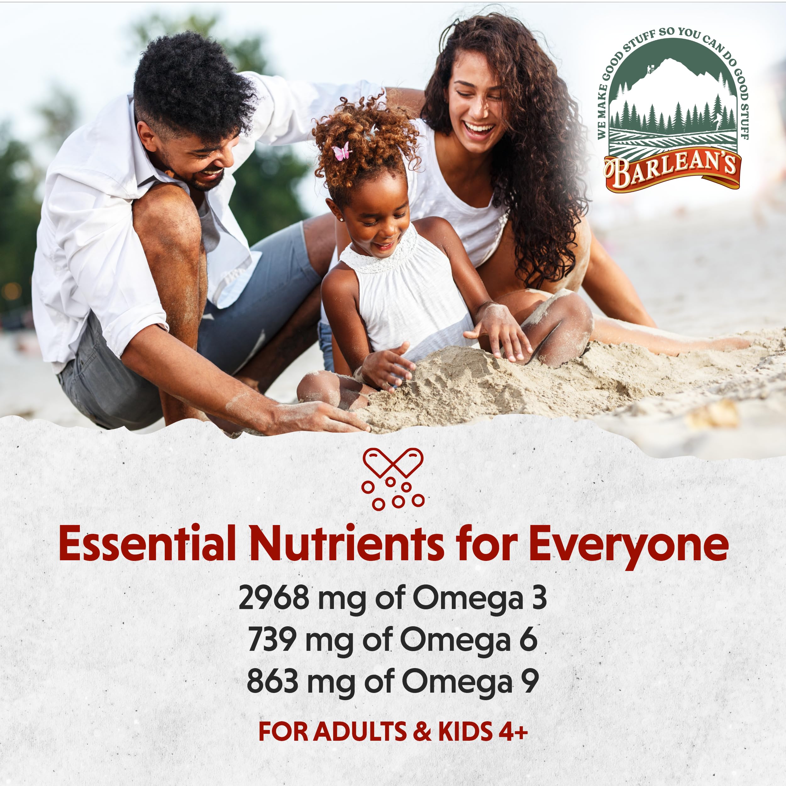 Ingredients list for Barlean's vegan flaxseed oil (strawberry banana flavor)